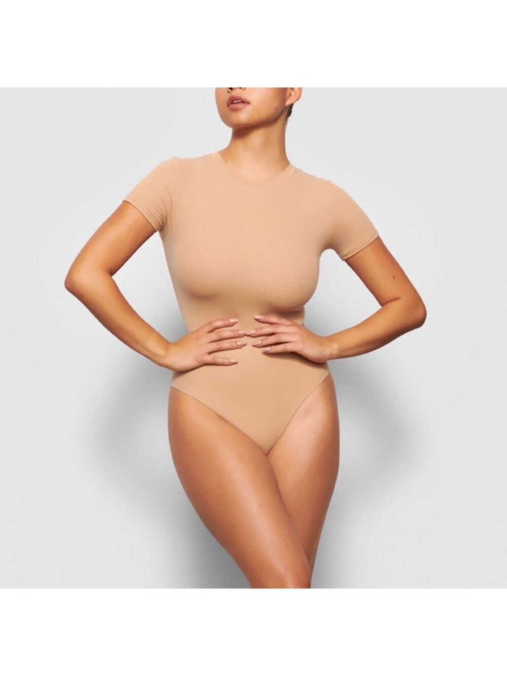 NWT SKIMS FITS EVERYBODY T-SHIRT BODYSUIT CLAY - XL